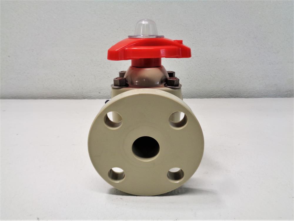 Asahi 1" Flanged Diaphragm 14 Valve, PP Body, PTFE, 1466010